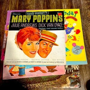 Disneyland Record Player Records Bundle